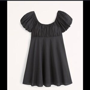 Abercrombie Ruched Puff Sleeve Mini Dress
